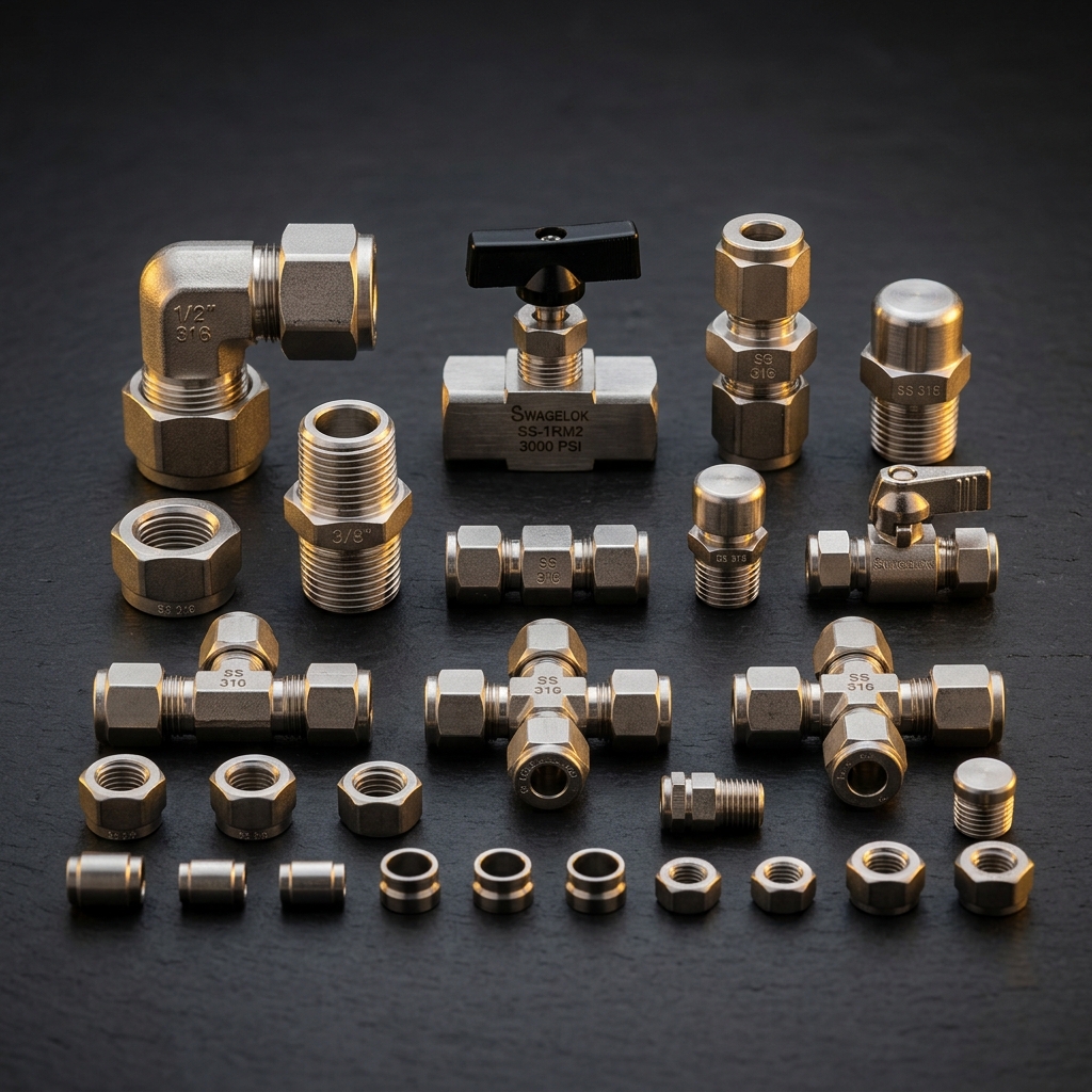 Stainless steel instrumentation fittings and connectors